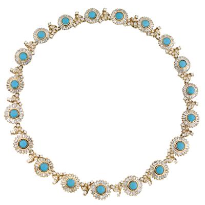 Diamant-Türkiscollier - Art and Antiques, Jewellery