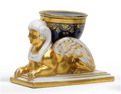 Tintengefäß von Sphinx getragen, - Art and Antiques, Jewellery