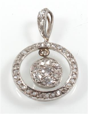 Diamantanhänger zus. ca. 0,80 ct - Antiques, art and jewellery