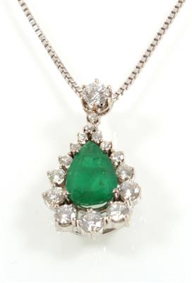 Brillant Smaragdanhänger - Arte, antiquariato e gioielli