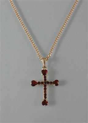 Halskette mit Kreuzanhänger - Antiques, art and jewellery