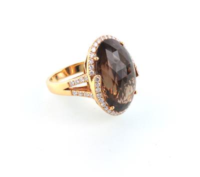 Rauchqaurz Brillant Ring - Antiques, art and jewellery