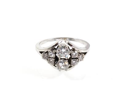 Brillantring zus. 1,07 ct - Antiques, art and jewellery