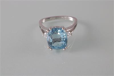 Brillant-Aquamarin (Damen) ring - Kunst, Antiquitäten und Schmuck