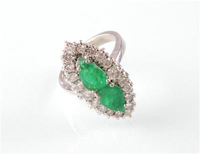 Brillant Smaragd (Damen) ring - Kunst, Antiquitäten und Schmuck