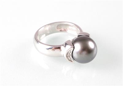 Brillant Zuchtperle (Damen) ring - Umění, starožitnosti a šperky