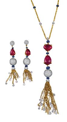 Brillant Spinellgarnitur - Arte, antiquariato e gioielli