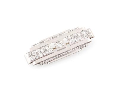 Diamantbrosche zus. ca.3,50 ct - Arte, antiquariato e gioielli