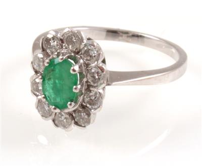 Brillant Smaragdring - Um?ní, starožitnosti, šperky