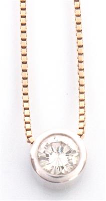 Brillantanhänger ca. 0,75 ct an Halskette - Arte, antiquariato e gioielli
