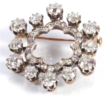 Diamantbrosche zus. ca. 3,50 ct - Arte, antiquariato e gioielli