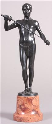 Bronzeskulptur "Der Fechter" - Arte, antiquariato e gioielli