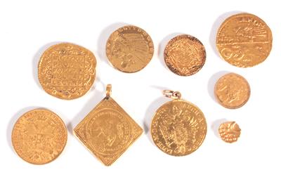 9 alte Goldmünzen - Arte, antiquariato e gioielli