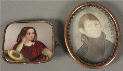 3 Miniaturen tlw. um 1900 - Arte, antiquariato e gioielli