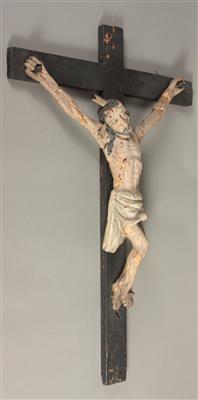 Bäuerliches Kruzifix 1. Hälfte 19. Jh. - Kunst, Antiquitäten & Schmuck