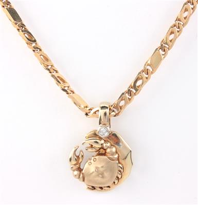 Brillant-SternzeichenAngehänge "Krebs" an Halskette - Antiques, art and jewellery