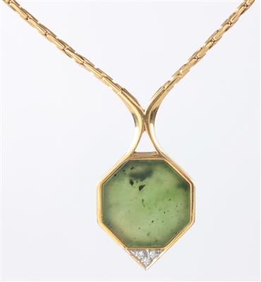 Jade-Diamantschmuckgarnitur - Antiques, art and jewellery