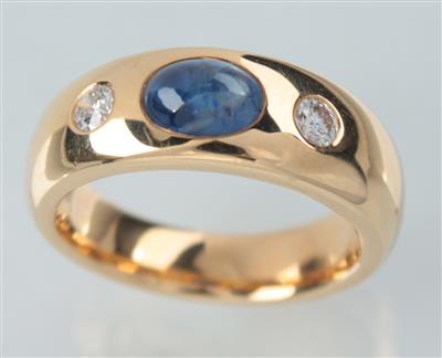 Brillant-Saphir-Ring - Kunst, Antiquitäten und Schmuck