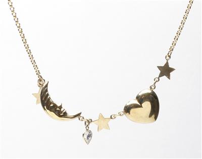 Collier "Mond, Herz, Sterne" - Kunst, Antiquitäten und Schmuck