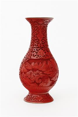Schnitzlack-Vase China Ende 19. Jh. - Arte, antiquariato e gioielli