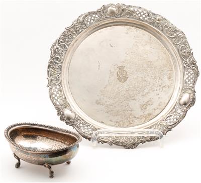 1 ovale kleine Schale, 1 Platzteller - Antiques, art and jewellery