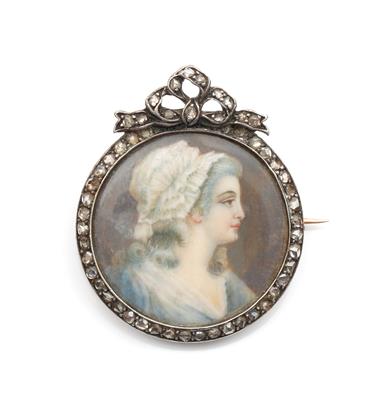 Biedermeier-Brosche um 19. Jh - Antiques, art and jewellery