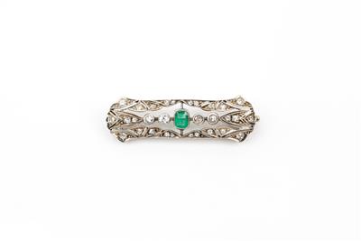 Art Deco Altschliffbrillantbrosche zusam. ca. 0,45 ct - Kunst, Antiquitäten und Schmuck