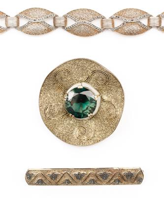 Theodor Fahrner 1 Armband, 2 Broschen - Arte, antiquariato e gioielli