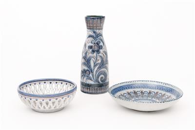 1 Vase, 2 Schalen Mitte 20. Jh. - Antiques, art and jewellery