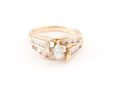 Brillant-Diamantdamenring - Arte, antiquariato e gioielli