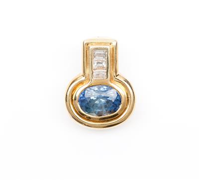 Saphir Diamantanhänger - Antiques, art and jewellery