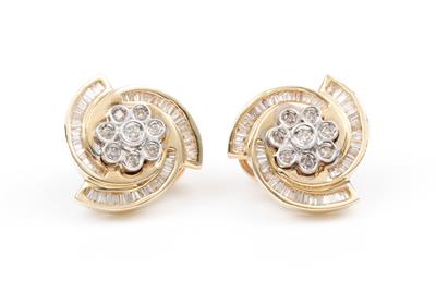 Brillant-Diamantohrclips zus. ca. 1,10 ct - Umění, starožitnosti, šperky