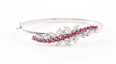 Brillant Diamant Rubinarmreif - Arte, antiquariato e gioielli