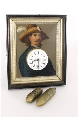 Rahmenuhr mit Automat (sogenannter Augenwender) 2. Hälfte 19. Jh. - Arte, antiquariato e gioielli