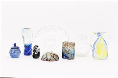 8 verschiedene Glasobjekte 19./20. Jh. - Kunst, Antiquitäten und Schmuck