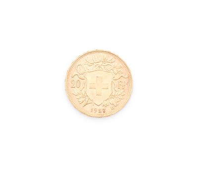 Goldmünze 20 Schweizer Franken - Kunst und Antiquitäten
