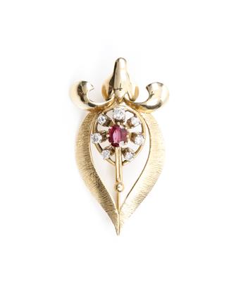 Brillant-Rubinbrosche - Antiques, art and jewellery