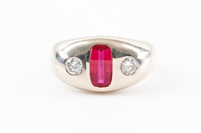 Brillantring zus. ca. 0,40 ct - Kunst, Antiquitäten und Schmuck