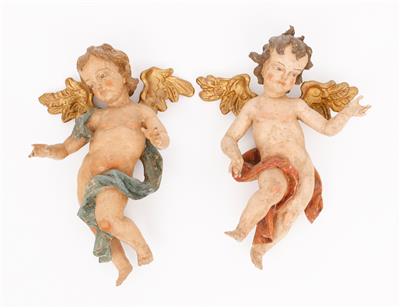 Paar Engel im Barockstil 20. Jh. - Kunst, Antiquitäten und Schmuck
