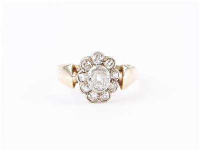 Altschliffbrillant Diamantdamenring zus. ca. 1,25 ct - Kunst, Antiquitäten und Schmuck