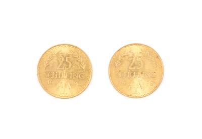 2 Goldmünzen a S 25,-- - Antiques, art and jewellery
