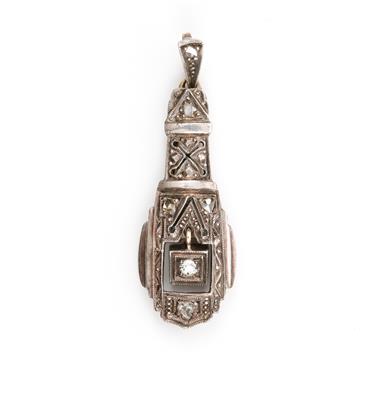 Altschliffbrillantanhänger, im Stile des Art Deco - Antiques, art and jewellery