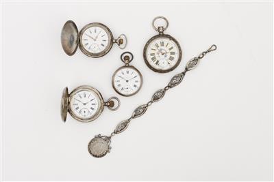 4 Taschenuhren um 1900 - Jewellery, watches and silver