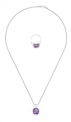 Brillant Amethystschmuckset - Schmuck, Uhren und Silber