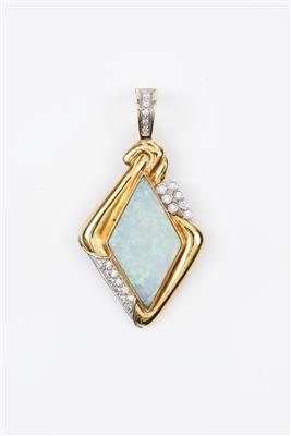Opal-Brillantangehänge - Gioielli, orologi e argenti