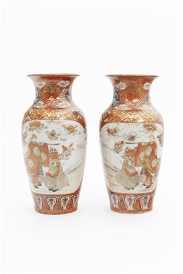 Paar Vasen Japan, - Kunst und Antiquitäten