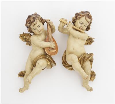 Paar musizierende Engel im Barockstil, neuzeitlich - Antiques and art