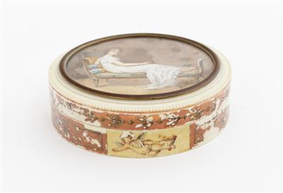 Deckeldose mit Miniatur "Madame Récamier" nach Jacques-Louis David, um 1900 - Antiques and art
