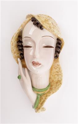 Wandmaske "Araberin", Goldscheider, Kurt Goebel, Wien um 1937 - Antiques and art