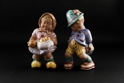 2 Gmundner Zierfiguren, 1. Drittel 20. Jahrhundert - Antiques and art